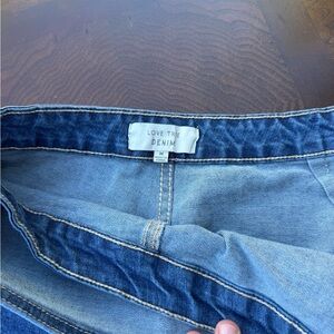 Love Tree Denim Blue Skirt w/ Built-In Shorts